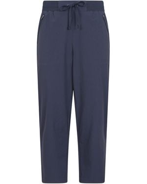 Mountain Warehouse 'Explorer' Capri Trousers With Pockets Uv Protection Trousers Polyamide - Blue