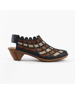 Rieker 46778-14 Shoes Combination Leather - Black