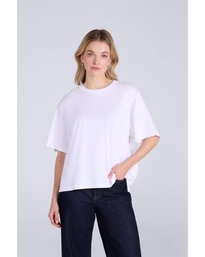 Mountain Warehouse 'Idol' T-Shirt Cotton Relaxed Fit Comfy Casual Tee - White