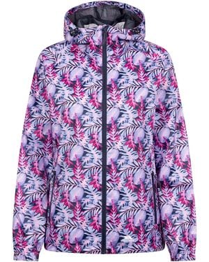 Trespass Ladies Indulge Foliage Print Packaway Jacket /Lilac) - Purple