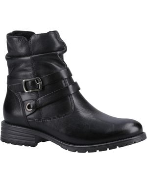 Hush Puppies Piper Leather Boots - Black