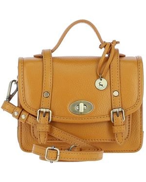 Ashwood Leather Stylish Real Small Satchel Bag - Metallic