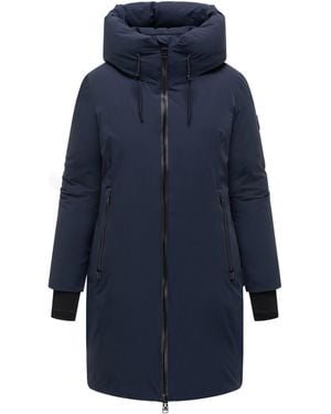 Marikoo Lange Wintermantel Polarhäschen Met Capuchon - Blauw