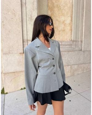 Labelrail X Barbara Ines Scuplted Tailored Jacket - Grey