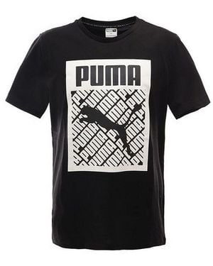 PUMA Graphic Logo T-Shirt Cotton - Black
