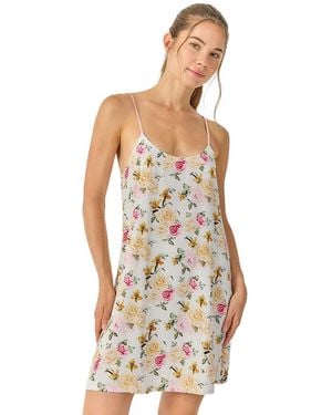J&j Brothers Summer Nightgown With Thin Straps Jjb23 - White