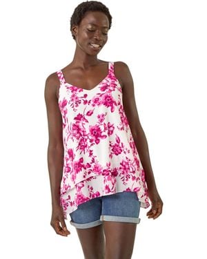 Roman Floral Double Layered Cami Top