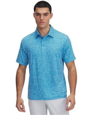 Under Armour Printed Short Sleeve Performance Polo Shirt - Blue