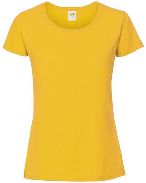 Fruit Of The Loom Ladies Fit Ringspun Premium Tshirt (Sunflower) - Yellow