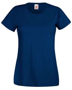 Fruit Of The Loom Ladies/ Lady-Fit Valueweight Short Sleeve T-Shirt (Pack Of 5) Cotton - Blue