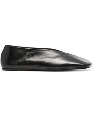 Jil Sander Leather Tripon Ballerinas - Black