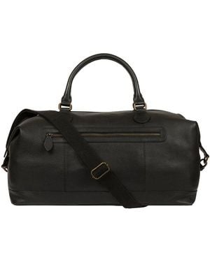 Cultured London 'Harbour' Leather Holdall - Black