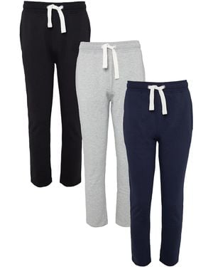 Threadbare 3 Pack 'Marigold' Straight Leg Joggers - Blue