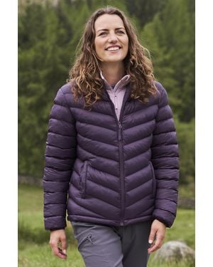 Mountain Warehouse 'Seasons' Padded Jacket Water Resistant Insulated Winter Coat Polyamide - Purple
