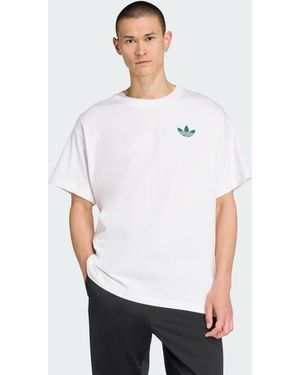 adidas Originals Sport Club Gfx Oversized Tee - White