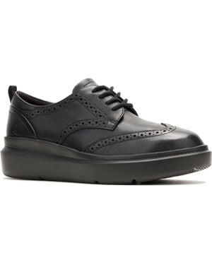 Hush Puppies Joy Leather Brogues Shoes - Black