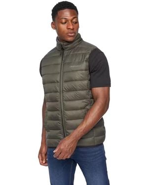 Crosshatch Gattering Quilted Gilet Camo) - Grey