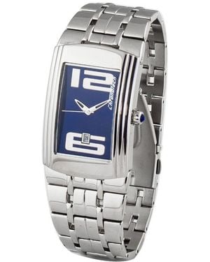 Chronotech Silver Steel Watch - Blue