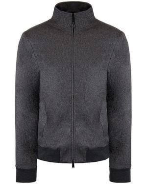 Emporio Armani Blouson Jacket Wool - Grey