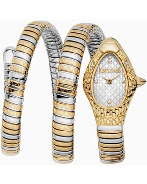 Just Cavalli Snake 316L Stainless Steel Watch - Metallic