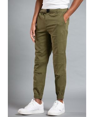 Tokyo Laundry Cuffed Cargo Trouser With Belt - Green