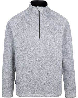 Trespass Corsham Marl Half Zip Fleece Top - Grey