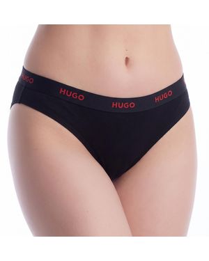 BOSS Vrouwen Classic Elastaan Katoenen Slip Met Logo 50557102 - Blauw