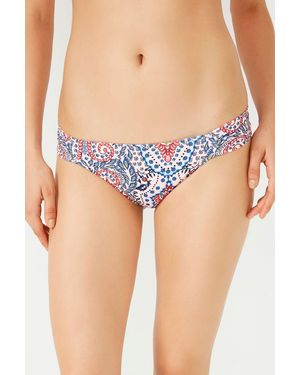 Penti Paisley Low-Waist Hipster Bikini Bottoms - Blue