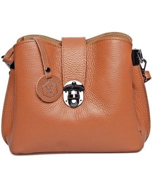 Luisa Vannini Bruin Rundleer Tas