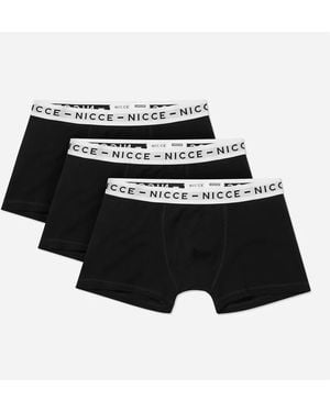 Nicce London 3-Pack Stretch Waist/ Trailstar Boxers 0038 K011 0001 Cotton - Black