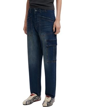 Desigual Losse Cargo Jeans - Blauw