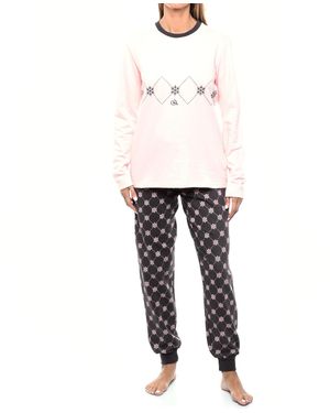 Kisses&Love Klp2 Long Sleeve Plush Winter Pyjamas - White