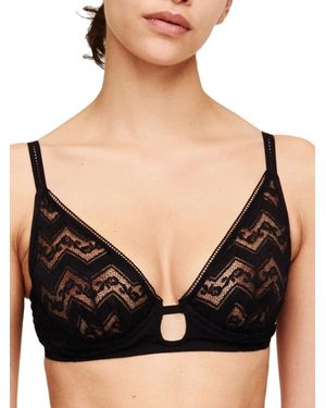 Chantal Thomass Nocturne Plunge Bra - Black
