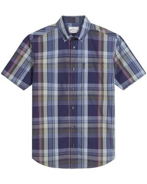 Ben Sherman Block Check Shirt (Twilight Denim) - Blue