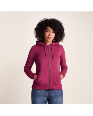 TOG24 Mia Zip Hoody Washed Cotton - Red