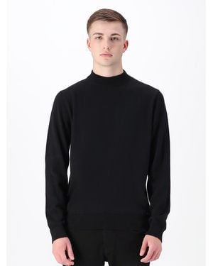Luke 1977 Jenson Funnel Neck Knitted Jumper - Black