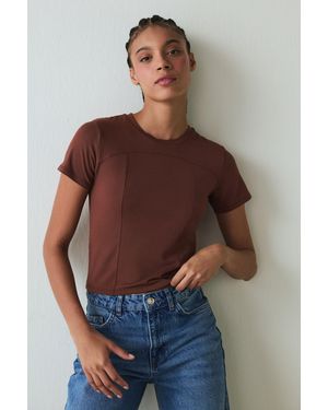 Penti Slim-Fit Modal Crew Neck T-Shirt - Brown