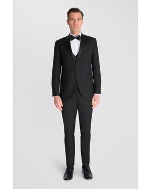 Carter & Jones Edina 3 Piece Tuxedo Suit Set By - Black