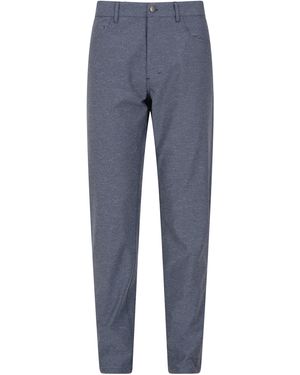 Mountain Warehouse 'Crusade' Commuter Trouser Water Resistant Comfortable Stretchy Trousers Nylon - Blue
