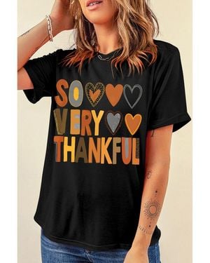Azura Exchange So Very Thankful Graphic Tee - Black