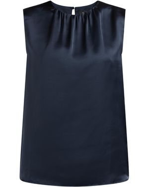 Dreimaster Blouse Met Korte Mouwen Marine - Blauw