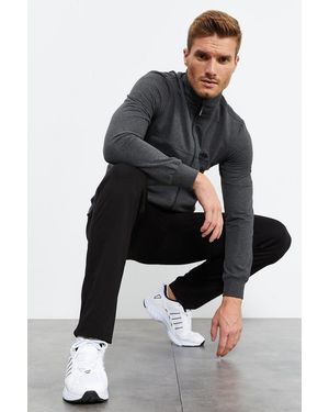 TOMMY LIFE Zip-Front Sweatshirt And Trousers Set - Black