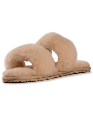 Aus Wooli Australia Sheepskin Wool Ballart Sandals - Natural