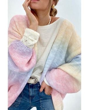 Everyday the Label Gradient Open Front Drop Shoulder Vest - Grijs