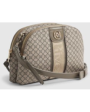River Island Crossbody Bag Monogram Pu - Natural