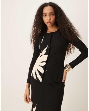 Never Fully Dressed Fitted Cardigan Co-Ord - Black