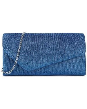 SVNX Metallic Fibre Clutch - Blue