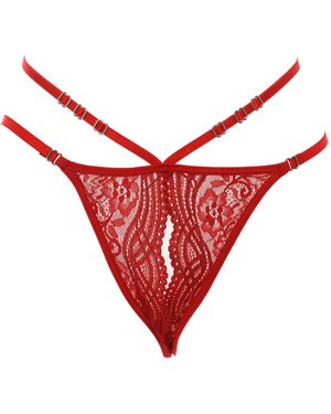 Kisses&Love Kanten Culotteslip Met Lint In De Taille 21687 Vrouw - Rood