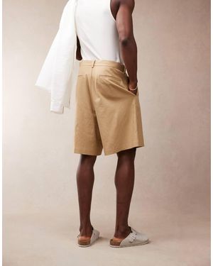 ASOS Smart Linen Blend Bermuda Shorts - Natural