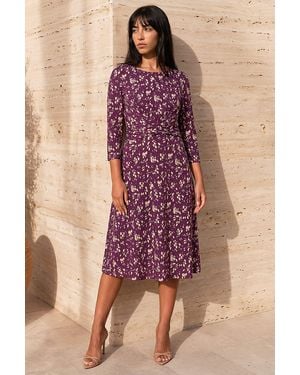 Roman Petite Twist Front Dress - Pink